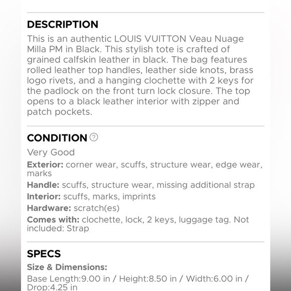 Louis Vuitton Veau Nuage Milla PM - Picture 2 of 13